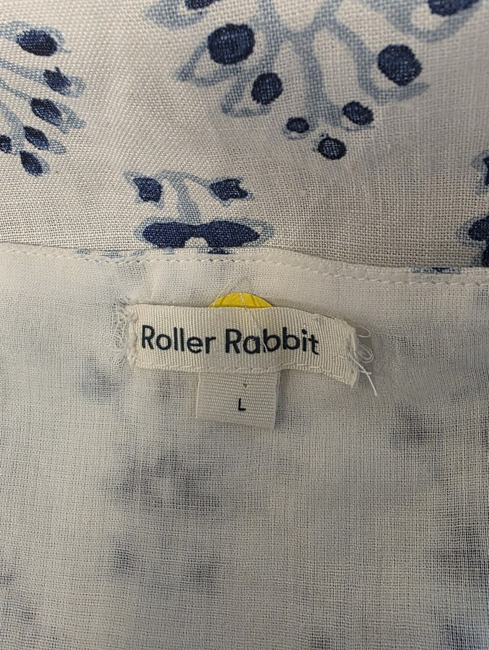 Roller Rabbit Linen Wrap Dress Size Large - Picture 10 of 11